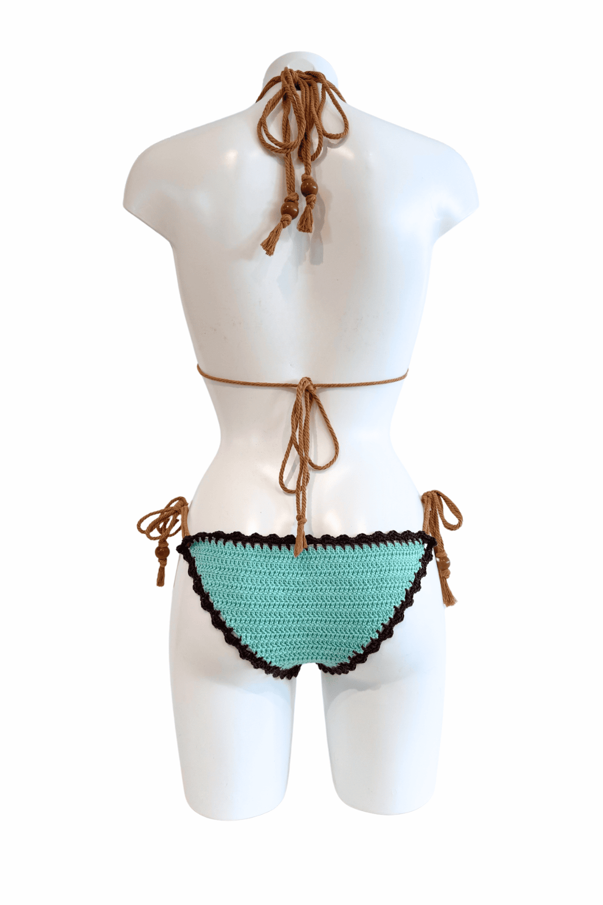 Seastar luxury crochet bikini, designed and handmade in Switzerland by RA LIVING – exclusive designer beachwear and swimwear for a stylish summer look.