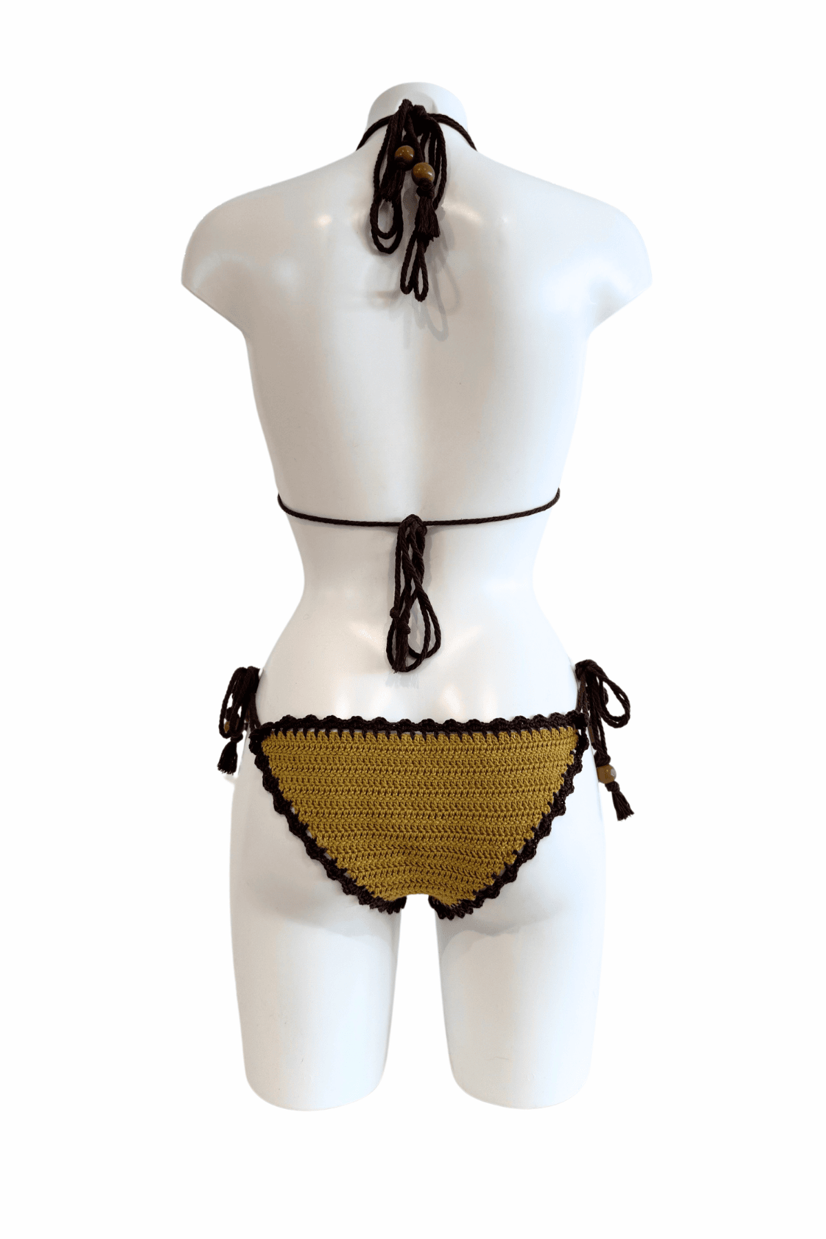 Monkey luxury crochet bikini, designed and handmade in Switzerland by RA LIVING – exclusive designer beachwear and swimwear for a stylish summer look.