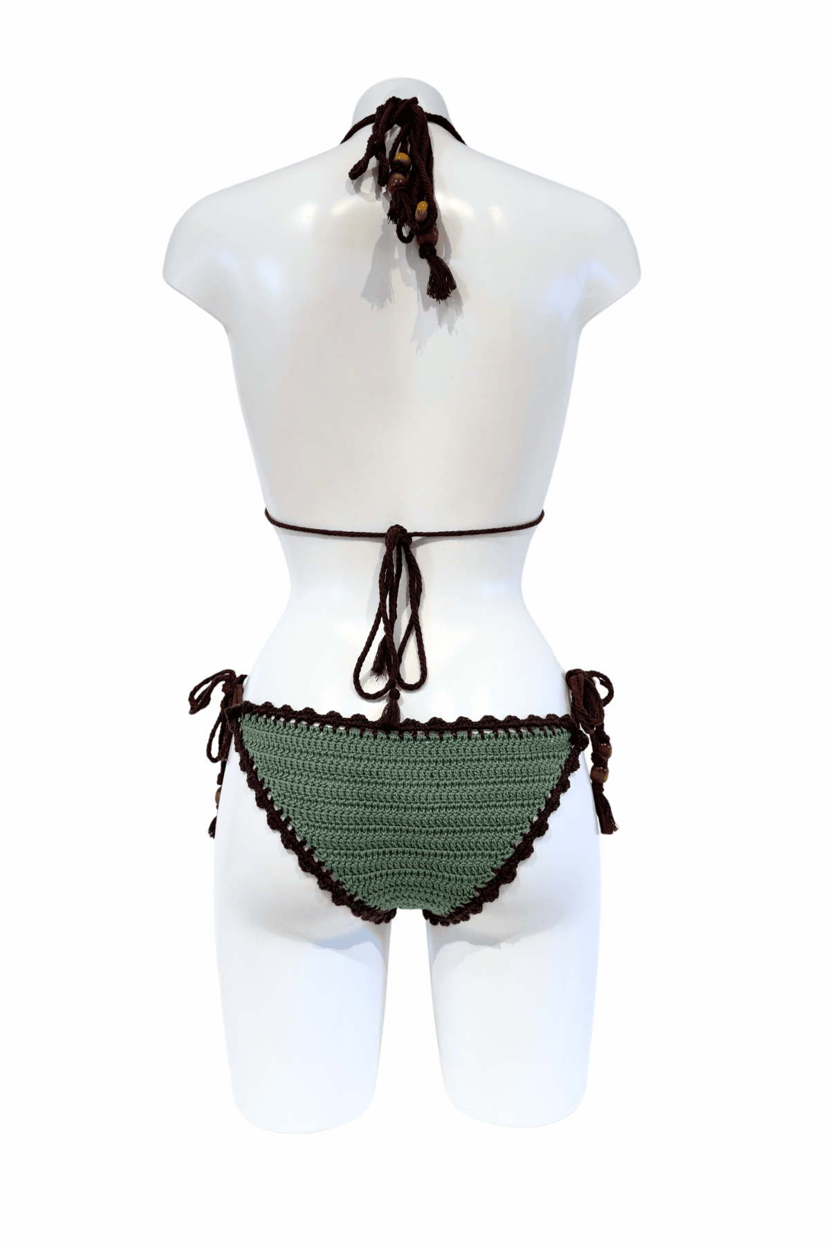 Banana luxury crochet bikini, designed and handmade in Switzerland by RA LIVING – exclusive designer beachwear and swimwear for a stylish summer look.