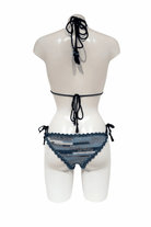 Blue Sea Star luxury crochet bikini, designed and handmade in Switzerland by RA LIVING – exclusive designer beachwear and swimwear for a stylish summer look.