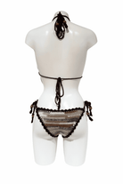 Brown Beige Summer Hat luxury crochet bikini, designed and handmade in Switzerland by RA LIVING – exclusive designer beachwear and swimwear for a stylish summer look.