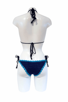 Blue Fish luxury crochet bikini, designed and handmade in Switzerland by RA LIVING – exclusive designer beachwear and swimwear for a stylish summer look.