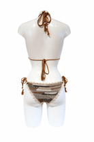 Beige White Mixed luxury crochet bikini, designed and handmade in Switzerland by RA LIVING – exclusive designer beachwear and swimwear for a stylish summer look.